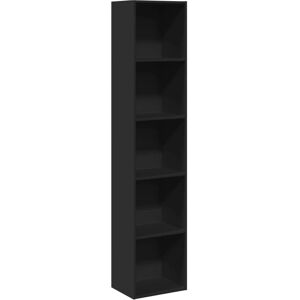vidaXL Black Bookcase - 40x30x189 cm - Engineered Wood vidaXL Black Bookcase - 40x30x189 cm - Engineered Wood