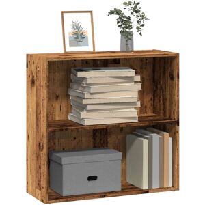 vidaXL Bookcase Old Wood 80x30x77 cm Engineered Wood - Storage Solution vidaXL Bookcase Old Wood 80x30x77 cm Engineered Wood - Storage Solution