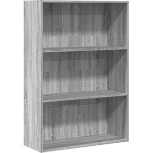 vidaXL Grey Sonoma Bookcase 80x30x114 cm Engineered Wood vidaXL Grey Sonoma Bookcase 80x30x114 cm Engineered Wood