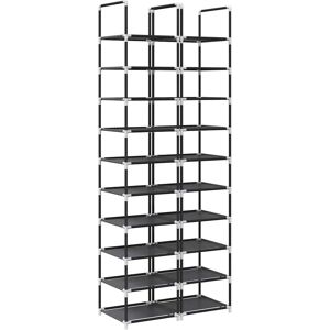 vidaXL Shoe Rack 10-Tier Black - Shoe Storage vidaXL Shoe Rack 10-Tier Black - Shoe Storage