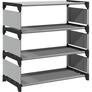 vidaXL Shoe Rack 4-Tier Grey - Shoes Storage Furniture vidaXL Shoe Rack 4-Tier Grey - Shoes Storage Furniture