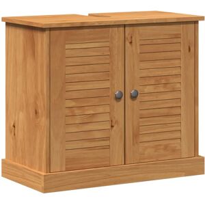 vidaXL VIGO Honey Brown Washbasin Cabinet - Bathroom Storage vidaXL VIGO Honey Brown Washbasin Cabinet - Bathroom Storage
