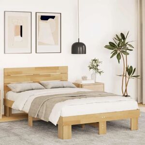 vidaXL Bed Frame with Headboard - Support for 120x200 cm Mattress vidaXL Bed Frame with Headboard - Support for 120x200 cm Mattress