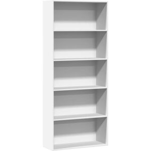 vidaXL Book Cabinet White - 80x30x189 cm - Engineered Wood vidaXL Book Cabinet White - 80x30x189 cm - Engineered Wood
