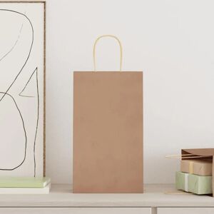 vidaXL Papirposer 50 stk. med håndtag brunt 21x11x36 cm - Papirposer vidaXL Papirposer 50 stk. med håndtag brunt 21x11x36 cm - Papirposer