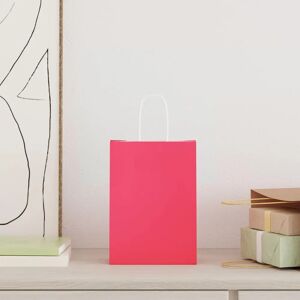 vidaXL Paper Carrier Bags - 50 pcs. Pink 15x8x21 cm - Paper Shopping Bag vidaXL Paper Carrier Bags - 50 pcs. Pink 15x8x21 cm - Paper Shopping Bag