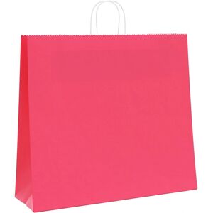 vidaXL Paper Carrier Bags 50 pcs - Handles Pink 54x15x49 cm vidaXL Paper Carrier Bags 50 pcs - Handles Pink 54x15x49 cm