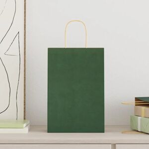 vidaXL Paper Carrier Bags - 50 pcs - Green 21x11x31 cm vidaXL Paper Carrier Bags - 50 pcs - Green 21x11x31 cm