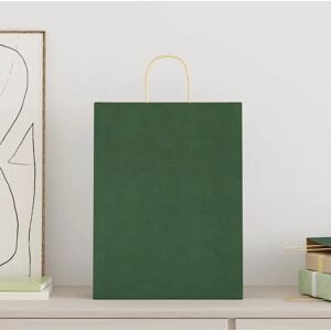 vidaXL Paper Carrier Bags - 50 pcs. Green 32x12x42 cm vidaXL Paper Carrier Bags - 50 pcs. Green 32x12x42 cm