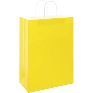 vidaXL Yellow Paper Carrier Bags - 50 pcs - 32x17x44 cm vidaXL Yellow Paper Carrier Bags - 50 pcs - 32x17x44 cm