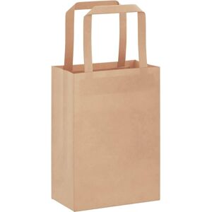vidaXL Paper Carrier Bags - 50 pcs. Brown 15x8x21 cm - Paper Carrier Bags vidaXL Paper Carrier Bags - 50 pcs. Brown 15x8x21 cm - Paper Carrier Bags