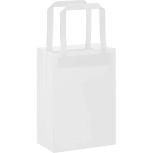 vidaXL White Kraft Paper Bags 15x8x21cm - Paper Bags vidaXL White Kraft Paper Bags 15x8x21cm - Paper Bags