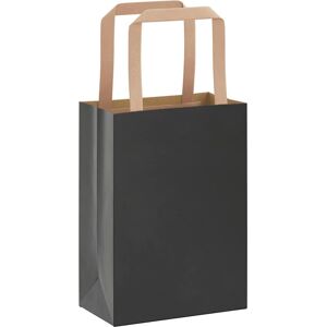 vidaXL Black Paper Carrier Bags - 250 pcs, 15x8x21 cm vidaXL Black Paper Carrier Bags - 250 pcs, 15x8x21 cm