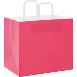 vidaXL Pink Paper Carrier Bags 50 pcs - Paper Shopping Bags vidaXL Pink Paper Carrier Bags 50 pcs - Paper Shopping Bags