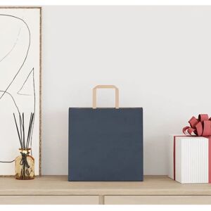vidaXL Paper Bag 50 pcs Handle Blue 26x17x25cm - Paper Bag vidaXL Paper Bag 50 pcs Handle Blue 26x17x25cm - Paper Bag