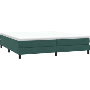 vidaXL Lit Velours Vert Foncé 200x210cm - Lit - Publicité vidaXL Lit Velours Vert Foncé 200x210cm - Lit - Publicité