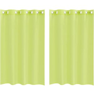 vidaXL Green Voile Curtains with Ösen 140x175cm - Curtain vidaXL Green Voile Curtains with Ösen 140x175cm - Curtain