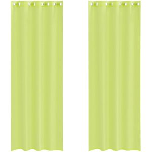 vidaXL Voile Curtains with Eyelets - 140 x 260 cm - Green vidaXL Voile Curtains with Eyelets - 140 x 260 cm - Green