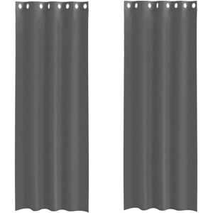 vidaXL Model mit Ösen Dark Grey Voile Curtain - Voile Curtains vidaXL Model mit Ösen Dark Grey Voile Curtain - Voile Curtains