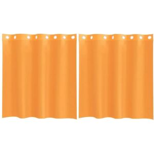 vidaXL Orange Voile Curtain - 2 pcs, 140x140 cm - Semi-transparent vidaXL Orange Voile Curtain - 2 pcs, 140x140 cm - Semi-transparent