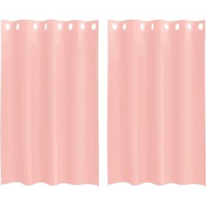 vidaXL Rose Voile Curtains with Ösen 2 pcs - Room Decor vidaXL Rose Voile Curtains with Ösen 2 pcs - Room Decor