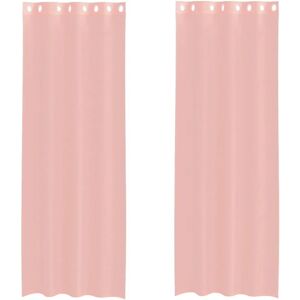vidaXL Rose Voile Curtains with Ösen - Voile Curtains vidaXL Rose Voile Curtains with Ösen - Voile Curtains