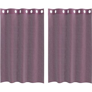 vidaXL Lila Voile Curtain with Ösen - Voile Curtain vidaXL Lila Voile Curtain with Ösen - Voile Curtain