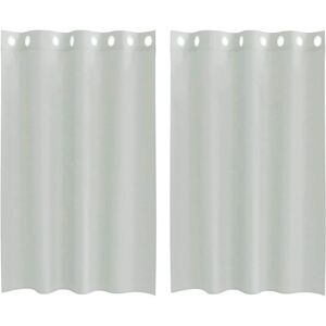 vidaXL Voile Curtains mit Ösen Hellgrau - 140x175 cm - Voile Curtains vidaXL Voile Curtains mit Ösen Hellgrau - 140x175 cm - Voile Curtains