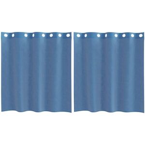 vidaXL Blue Voile Curtains 2 pcs - Semi-transparent, 140x140cm vidaXL Blue Voile Curtains 2 pcs - Semi-transparent, 140x140cm