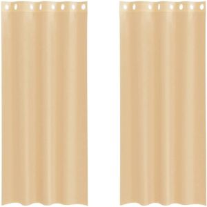 vidaXL Sand Voile Curtains Model: with Ösen - Voile Curtains vidaXL Sand Voile Curtains Model: with Ösen - Voile Curtains