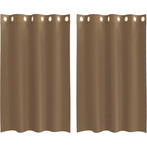 vidaXL Curtains 2 pcs Light Brown Size: 140x175cm Model: with Eyelets vidaXL Curtains 2 pcs Light Brown Size: 140x175cm Model: with Eyelets