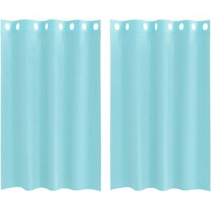 vidaXL Voile Curtains - mit Ösen - Türkis - 140 x 175 cm - Voile Curtains vidaXL Voile Curtains - mit Ösen - Türkis - 140 x 175 cm - Voile Curtains