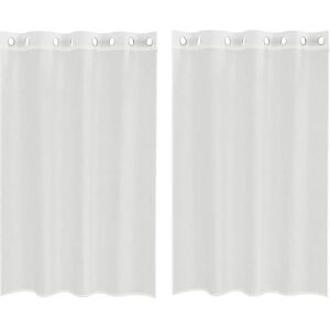 vidaXL Hvide 140x175cm Voile gardiner med øjer - Voile gardiner vidaXL Hvide 140x175cm Voile gardiner med øjer - Voile gardiner