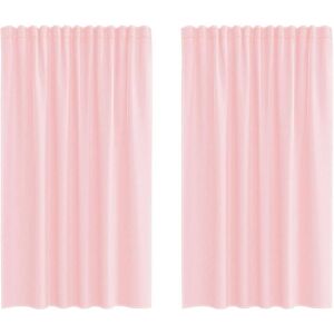 vidaXL Rosa Voile Curtains - Light Pink - Curtains vidaXL Rosa Voile Curtains - Light Pink - Curtains