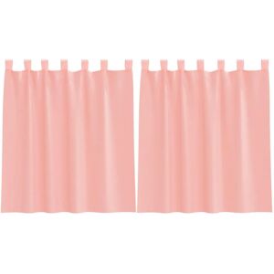VidaXL Pink Voile Curtains with Rod Pockets - Curtain Type VidaXL Pink Voile Curtains with Rod Pockets - Curtain Type