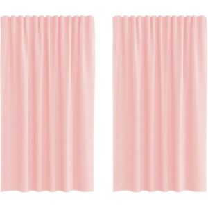 vidaXL Vaaleanpunaiset voileverhot sauvan taskuilla - Verhon tyyppi vidaXL Vaaleanpunaiset voileverhot sauvan taskuilla - Verhon tyyppi