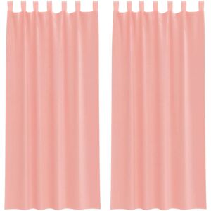 vidaXL Rosa voilegardiner med stangelommer - Gardiner vidaXL Rosa voilegardiner med stangelommer - Gardiner