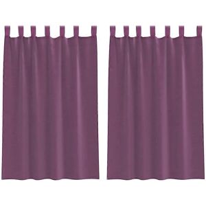 vidaXL Purple Voile Curtains with Rod Pockets - Curtains vidaXL Purple Voile Curtains with Rod Pockets - Curtains