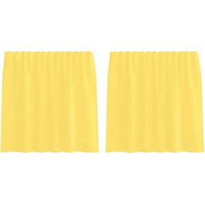vidaXL Yellow Voile Curtains with Rod Pockets - Curtain Type vidaXL Yellow Voile Curtains with Rod Pockets - Curtain Type