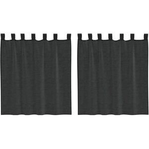 vidaXL Voile Gordijnen 2 stuks Zwart 140x140 cm Met Top Lussen vidaXL Voile Gordijnen 2 stuks Zwart 140x140 cm Met Top Lussen