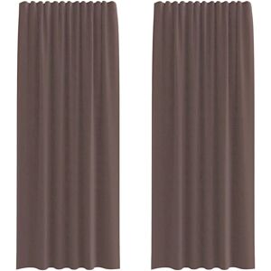 vidaXL Braun Curtains with Loops - Curtain Type vidaXL Braun Curtains with Loops - Curtain Type