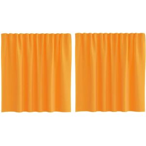 vidaXL Orange Voile Curtains 2pcs - Semi-transparent, 140x140cm vidaXL Orange Voile Curtains 2pcs - Semi-transparent, 140x140cm
