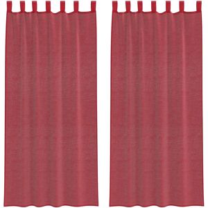 vidaXL Bordeaux Voile Gardiner med Løkker - Gardintype vidaXL Bordeaux Voile Gardiner med Løkker - Gardintype