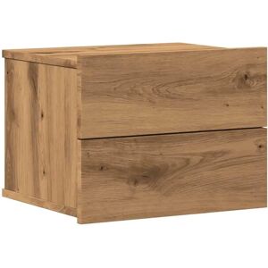vidaXL Bedside Cabinet Artisan Oak - Wall-mounted - 40x32x30 cm vidaXL Bedside Cabinet Artisan Oak - Wall-mounted - 40x32x30 cm