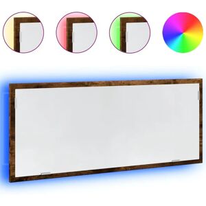 vidaXL LED Badspiegel Räuchereiche - Wandmontiert, 100x8,5x37 cm - Badezimmerdeko vidaXL LED Badspiegel Räuchereiche - Wandmontiert, 100x8,5x37 cm - Badezimmerdeko