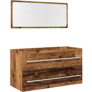 vidaXL Old Wood Bathroom Cabinet Vanity Unit - Bathroom Furniture vidaXL Old Wood Bathroom Cabinet Vanity Unit - Bathroom Furniture