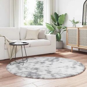vidaXL Navarra Rug - Hellgrau - Round - 160x160 cm - Polyester vidaXL Navarra Rug - Hellgrau - Round - 160x160 cm - Polyester