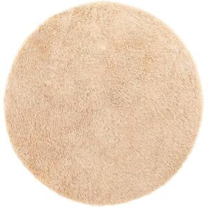 vidaXL Round Beige Shaggy Carpet - Carpets vidaXL Round Beige Shaggy Carpet - Carpets