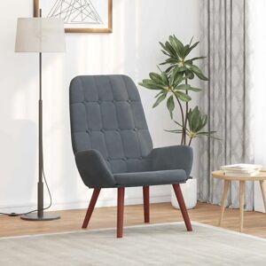 Fauteuil Velours Gris Foncé vidaXL - Mobilier Relaxant - Publicité Fauteuil Velours Gris Foncé vidaXL - Mobilier Relaxant - Publicité