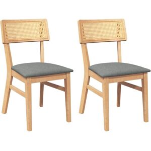 Vidaxl Træ Spisebordsstole med Puder - 2 stk Vidaxl Træ Spisebordsstole med Puder - 2 stk